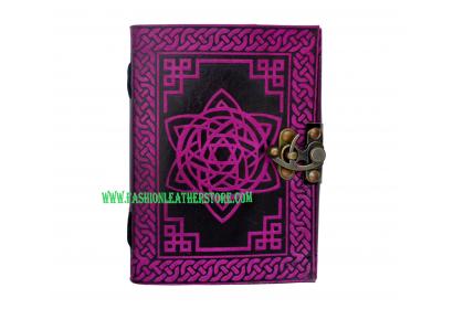 Book Of Shadow Leather Celtic Book of Shadows Wicca Note Book Journal Brown Blank Spell Book 